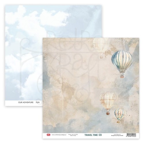 Papier do scrapbookingu 30x30 Travel Time 03 Craft&amp;You Design