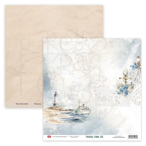 Papier do scrapbookingu 30x30 Travel Time 02 Craft&amp;You Design
