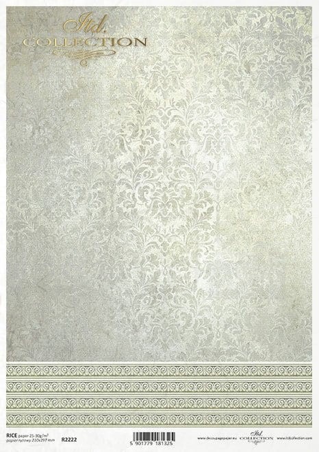 Papier ryżowy do decoupage A4 Tapeta tło R2222 ITD Collection
