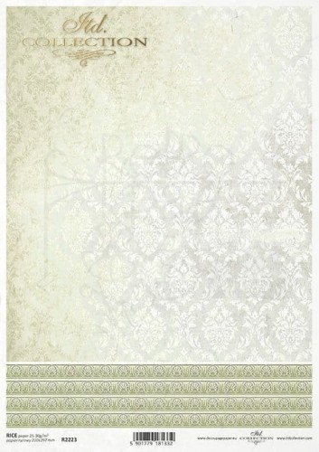 Papier ryżowy do decoupage A4 Tapeta tło R2223 ITD Collection
