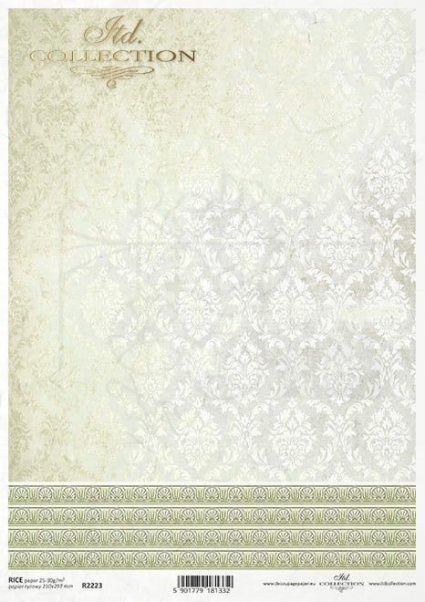Papier ryżowy do decoupage A4 Tapeta tło R2223 ITD Collection
