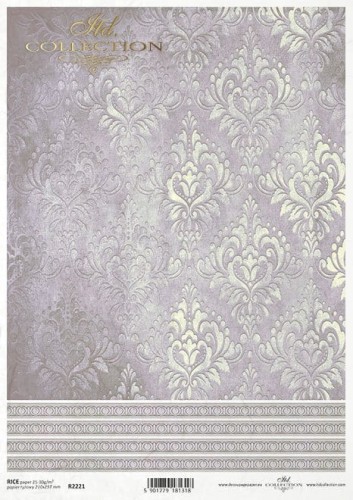 Papier ryżowy do decoupage A4 Tapeta tło R2221 ITD Collection