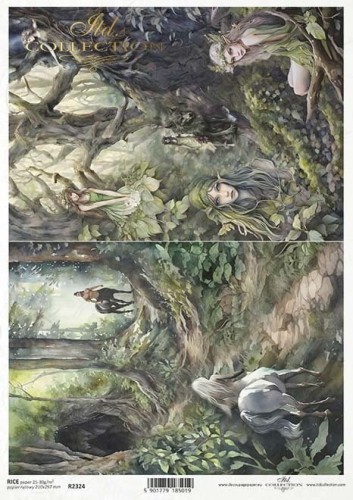 Papier ryżowy do decoupage A4 Baśniowy klimat - centaur driady R2324 ITD Collection