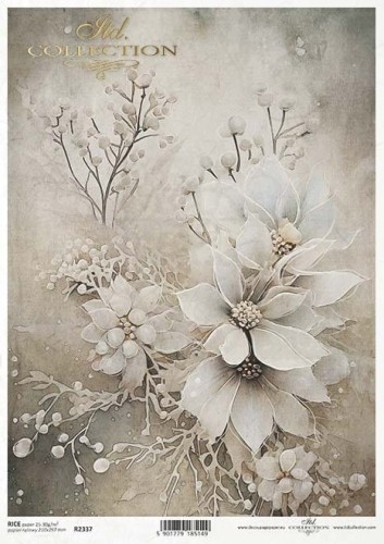 Papier ryżowy do decoupage A4 Zimowy bukiet R2337 ITD Collection