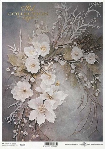 Papier ryżowy do decoupage A4 Zimowy bukiet R2336 ITD Collection