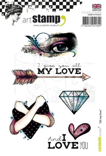 Stempel gumowy All my love Carabelle