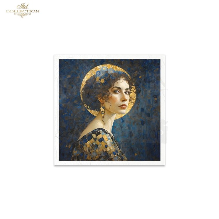 Zestaw papierów ryżowych do decoupage 14.8x14.8 Inspired by Klimt - portrety kobiet RSM127 ITD Collection