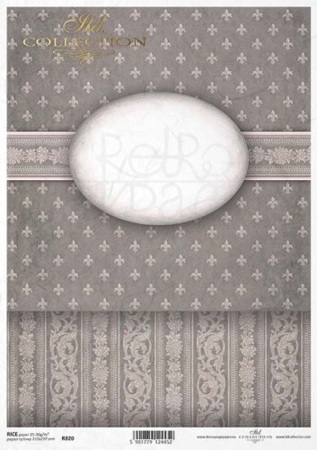Papier ryżowy do decoupage A4 Retro vintage tło R0820 ITD Collection