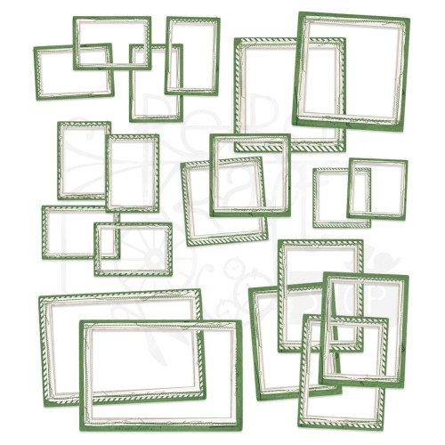 Ozdoby tekturowe ramki Color Swatch Willow Frame Set 20 szt WCS-28027 49 and Market