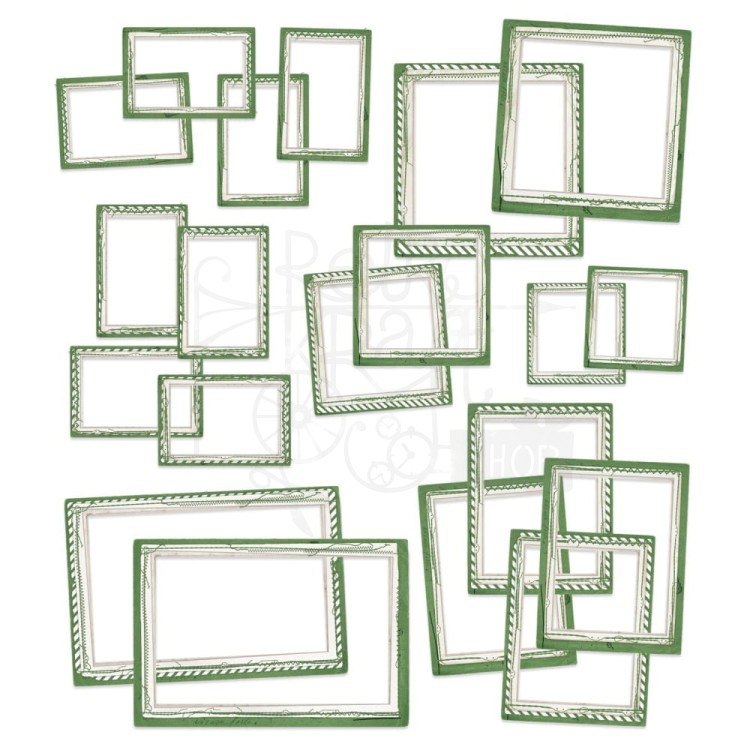 Ozdoby tekturowe ramki Color Swatch Willow Frame Set 20 szt WCS-28027 49 and Market