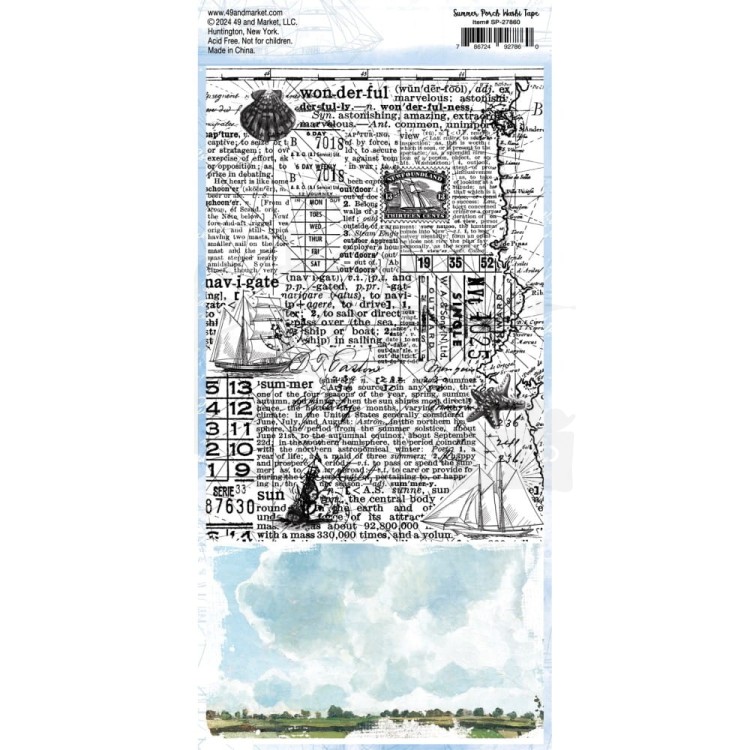 Taśma washi tape Summer Porch 2 arkusze SP-27860 49 and Market