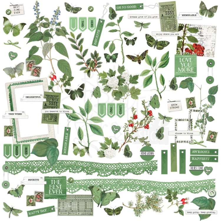 Ozdoby papierowe die-cuts Color Swatch Willow Elements 69 szt WCS-27983 49 and Market