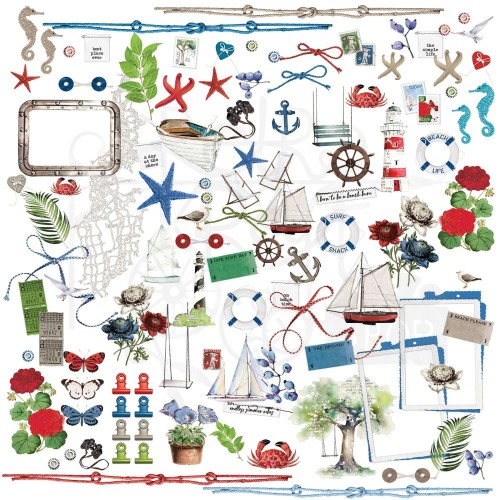 Ozdoby papierowe die-cuts Summer Porch Mini 113 szt SP-27808 49 and Market