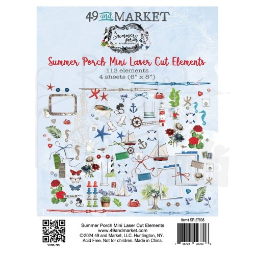 Ozdoby papierowe die-cuts Summer Porch Mini 113 szt SP-27808 49 and Market