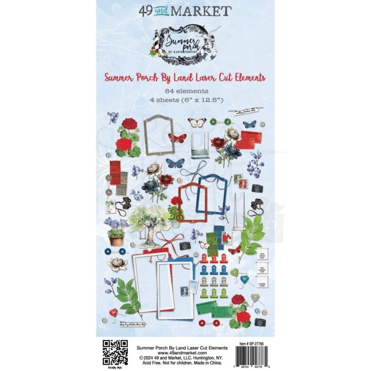 Ozdoby papierowe die-cuts Summer Porch By Land 84 szt SP-27785 49 and Market