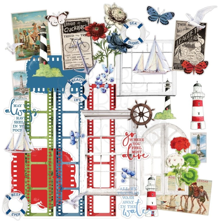 Ozdoby foliowe Summer Porch Acetate Assortment 39 szt SP-27822 49 and Market