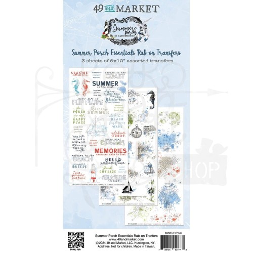 Rub-On Transfer 15x30 Summer Porch Essentials 3 arkusze SP-27778 49 and Market