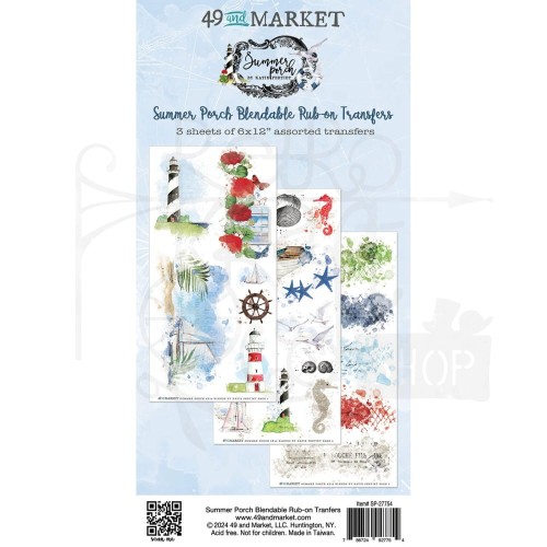 Rub-On Transfer 15x30 Summer Porch Blendable 3 arkusze SP-27754 49 and Market