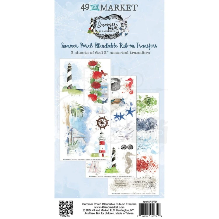 Rub-On Transfer 15x30 Summer Porch Blendable 3 arkusze SP-27754 49 and Market