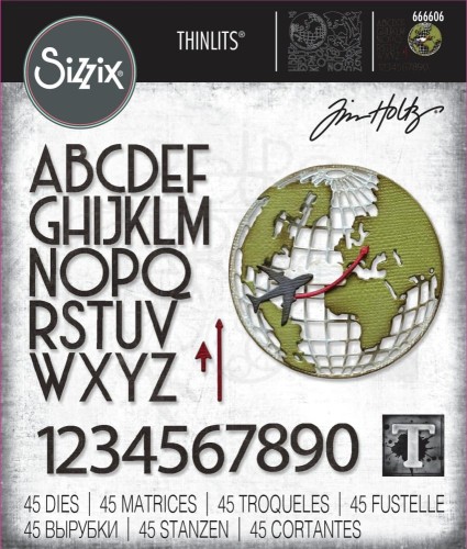 Wykrojnik Thinlits Vault World Travel By Tim Holtz 666606 Sizzix