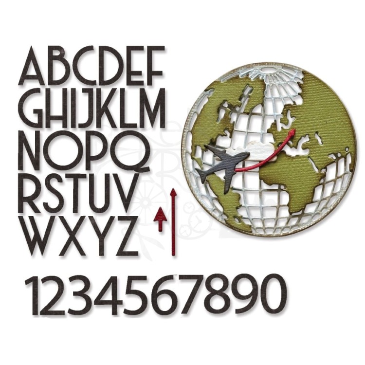 Wykrojnik Thinlits Vault World Travel By Tim Holtz 666606 Sizzix