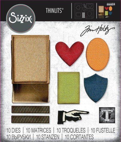 Wykrojnik Thinlits Vault Matchbox By Tim Holtz 666604 Sizzix