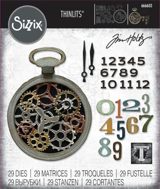 Wykrojnik Thinlits Vault Watch Gears By Tim Holtz 666603 Sizzix