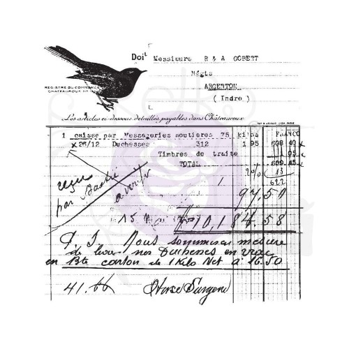 Stempel akrylowy Old Receipt Stara recepta Finnabair 966980 Prima