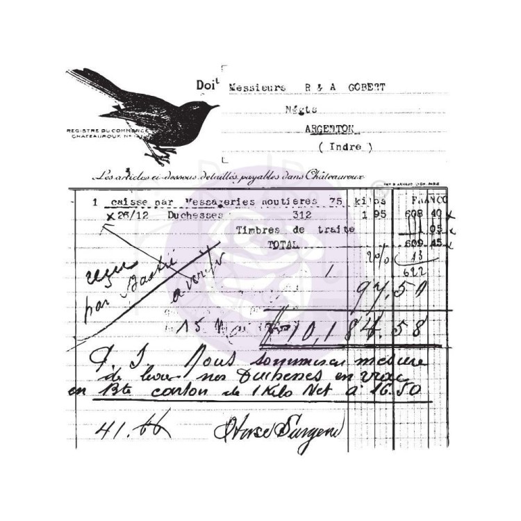 Stempel akrylowy Old Receipt Stara recepta Finnabair 966980 Prima