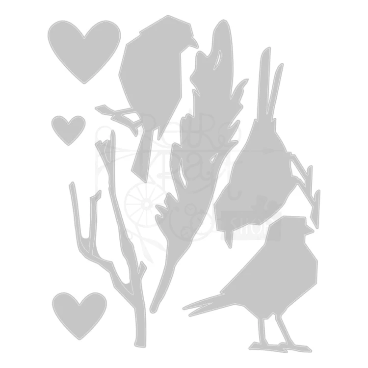 Wykrojnik Thinlits Vault Lovebirds By Tim Holtz 666566 Sizzix