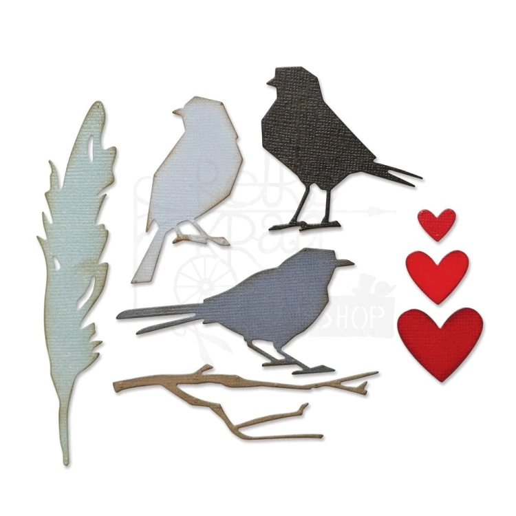 Wykrojnik Thinlits Vault Lovebirds By Tim Holtz 666566 Sizzix