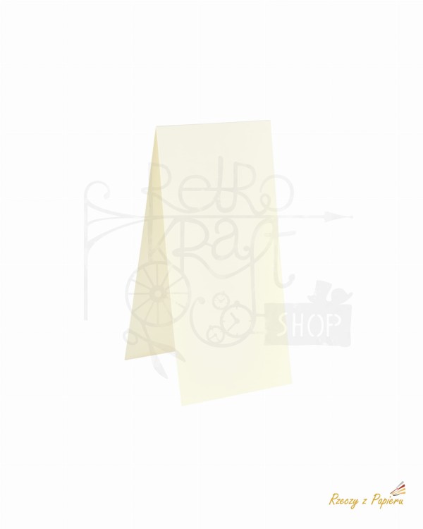 Baza do kartki pionowa DL - kremowa - 10x21 Rzeczy z Papieru