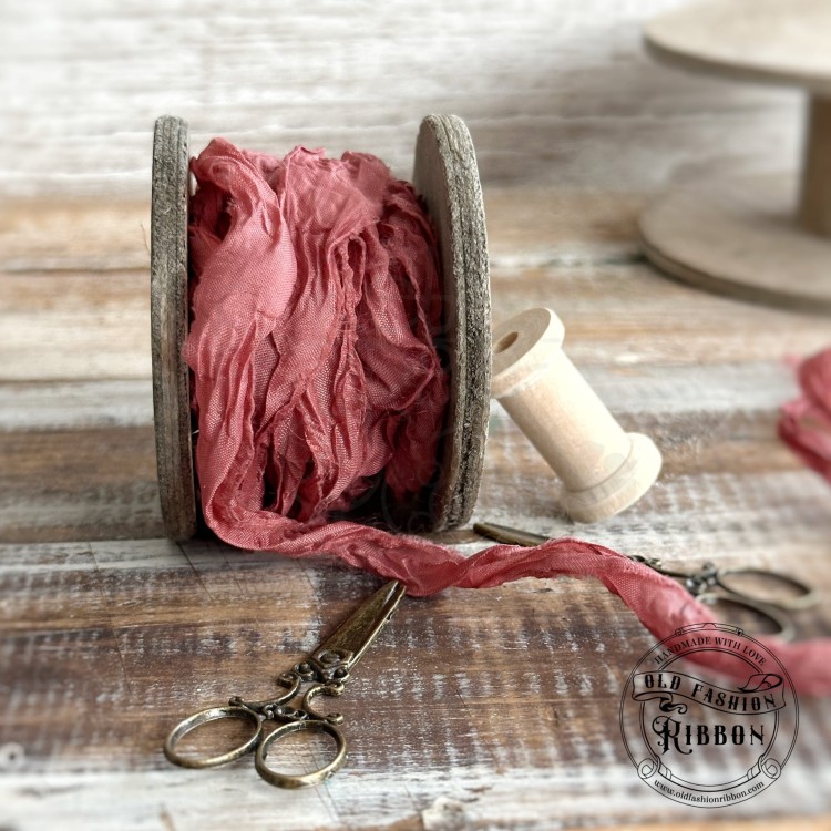 Wstążka gnieciona vintage Vintage Rose olds-72 Old Fashion Ribbon