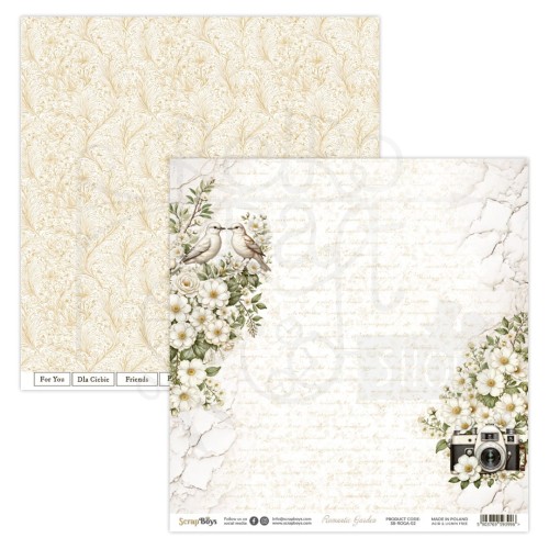 Papier do scrapbookingu 30x30 Romantic Garden 02 ScrapBoys