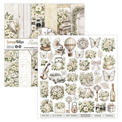 Zestaw papierów do scrapbookingu 30x30 Romantic Garden 08 ScrapBoys