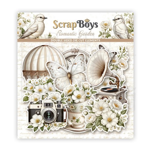 Ozdoby papierowe die-cuts Romantic Garden 12 ScrapBoys
