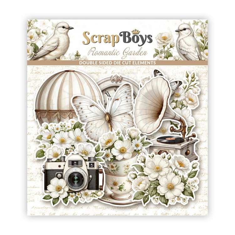Ozdoby papierowe die-cuts Romantic Garden 12 ScrapBoys