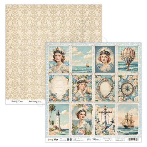 Papier do scrapbookingu 30x30 Old Marina 05 ScrapBoys