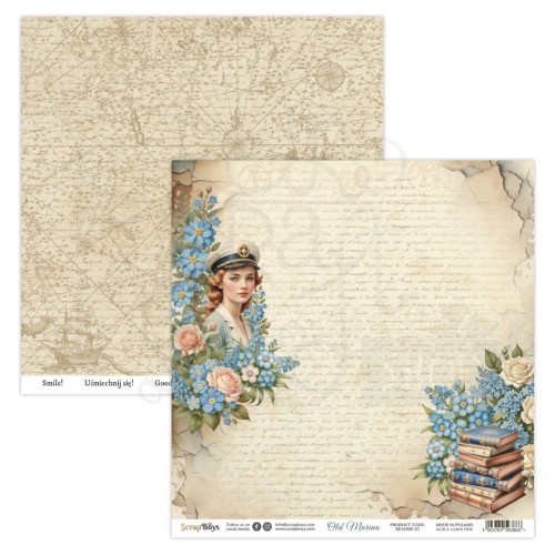 Papier do scrapbookingu 30x30 Old Marina 01 ScrapBoys