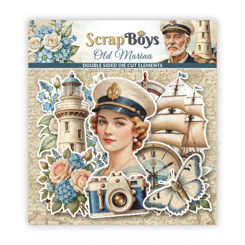 Ozdoby papierowe die-cuts Old Marina 12 ScrapBoys