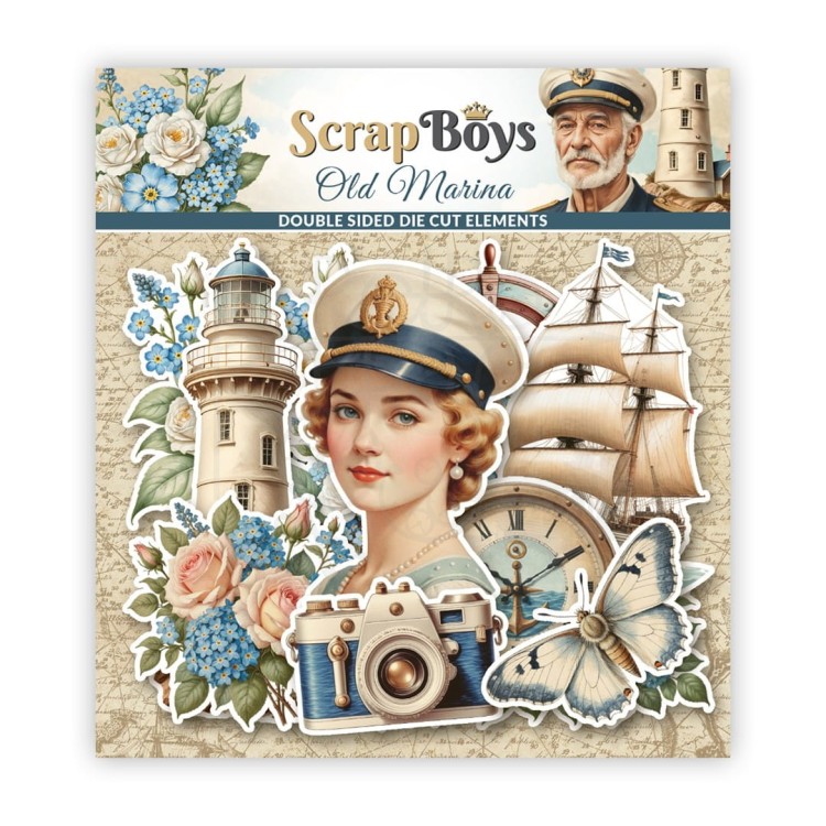 Ozdoby papierowe die-cuts Old Marina 12 ScrapBoys