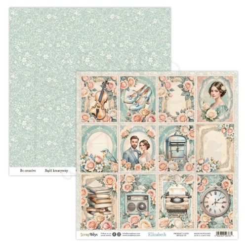 Papier do scrapbookingu 30x30 Elizabeth 05 ScrapBoys