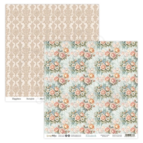 Papier do scrapbookingu 30x30 Elizabeth 04 ScrapBoys