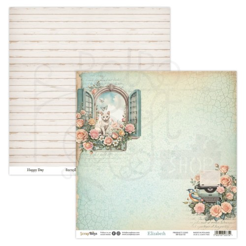Papier do scrapbookingu 30x30 Elizabeth 02 ScrapBoys