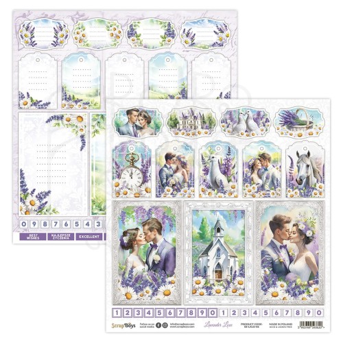 Papier do scrapbookingu 30x30 Lavender Love 06 ScrapBoys