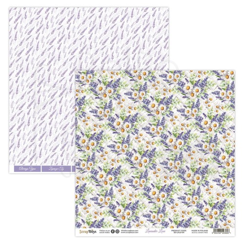 Papier do scrapbookingu 30x30 Lavender Love 04 ScrapBoys