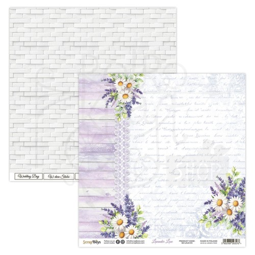 Papier do scrapbookingu 30x30 Lavender Love 01 ScrapBoys