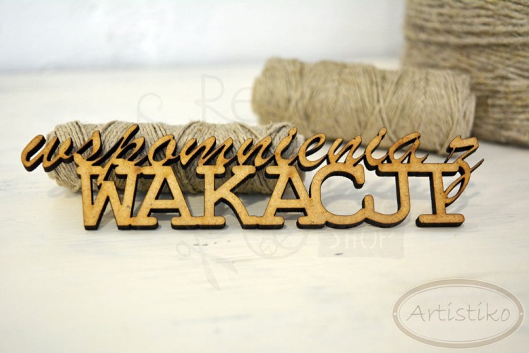 Napis HDF Wspomnienia z wakacji Artistiko