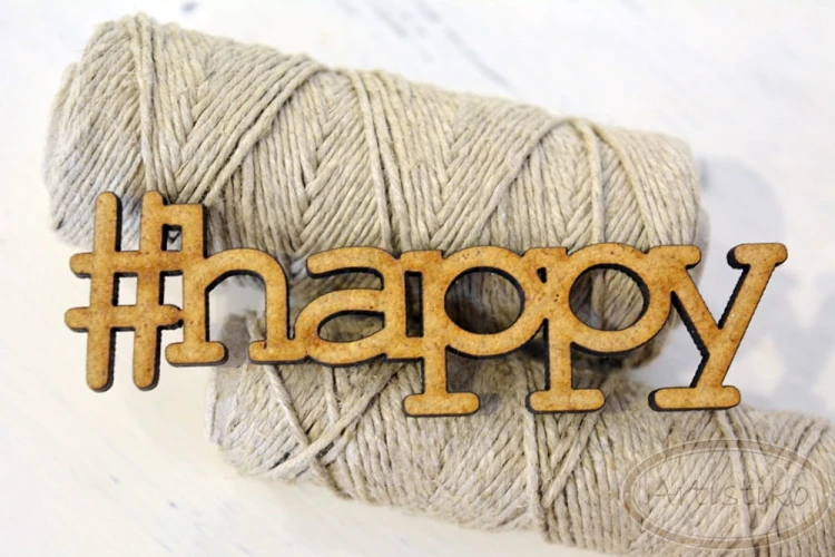 Napis HDF #happy Artistiko