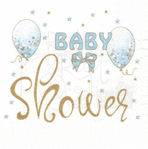 Serwetka 33x33 - Baby Shower Blue